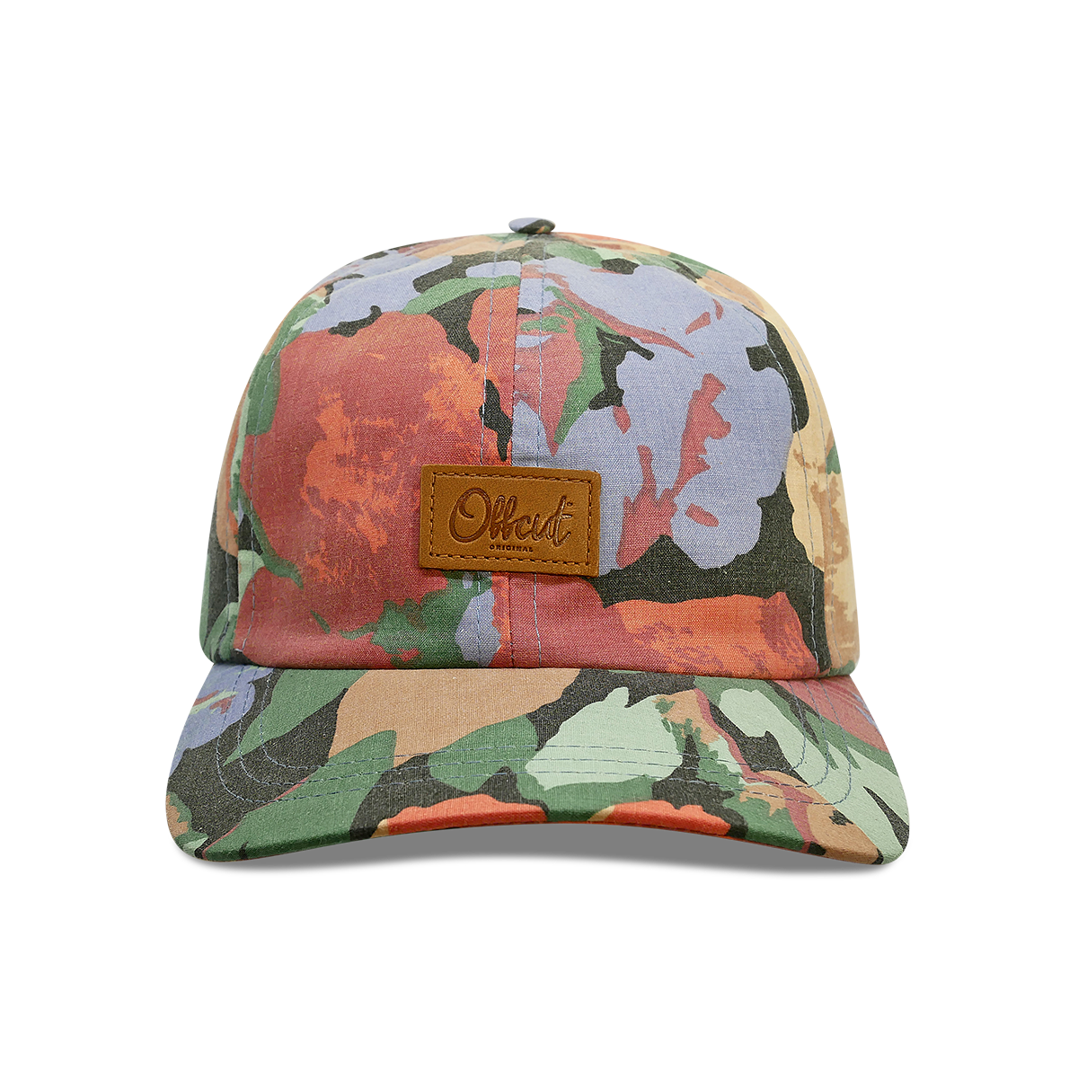 Floral image - 6 panel dad hat