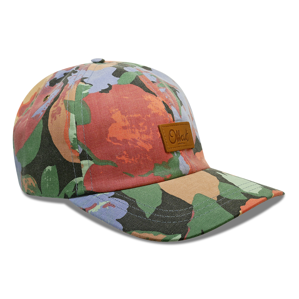 Floral image - 6 panel dad hat