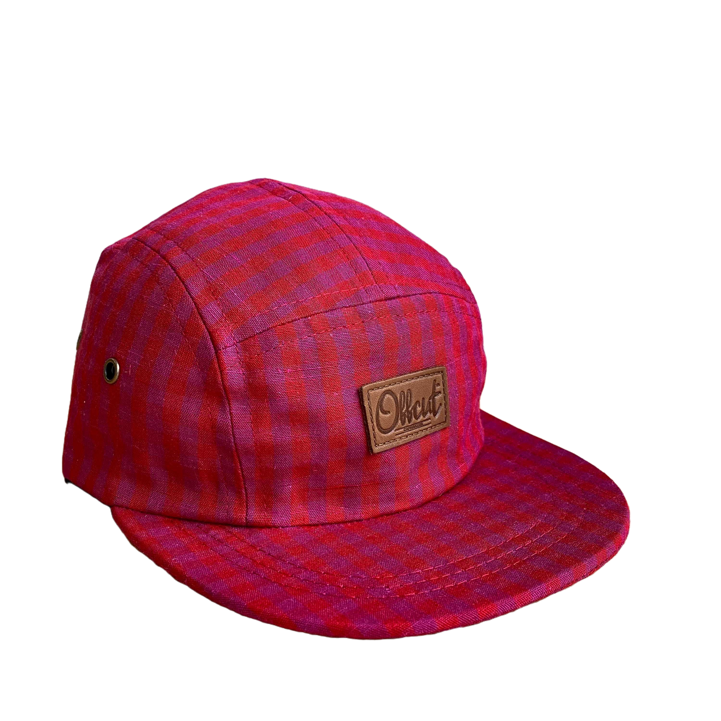 red gingham KIDS 5 PANEL - KIDS SIZE