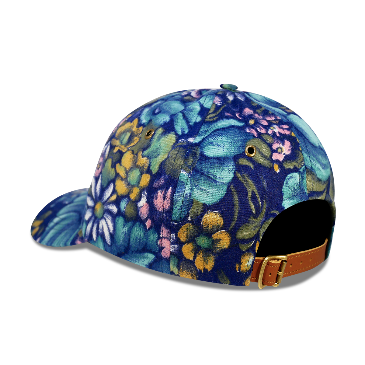 Turquoise Garden  - 6 panel dad hat