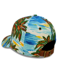 tropical oasis 6 panel dad hat