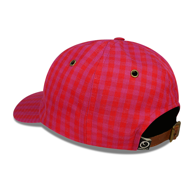 red Gingham - 6 PANEL DAD HAT