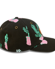 black cactus 6 panel dad hat