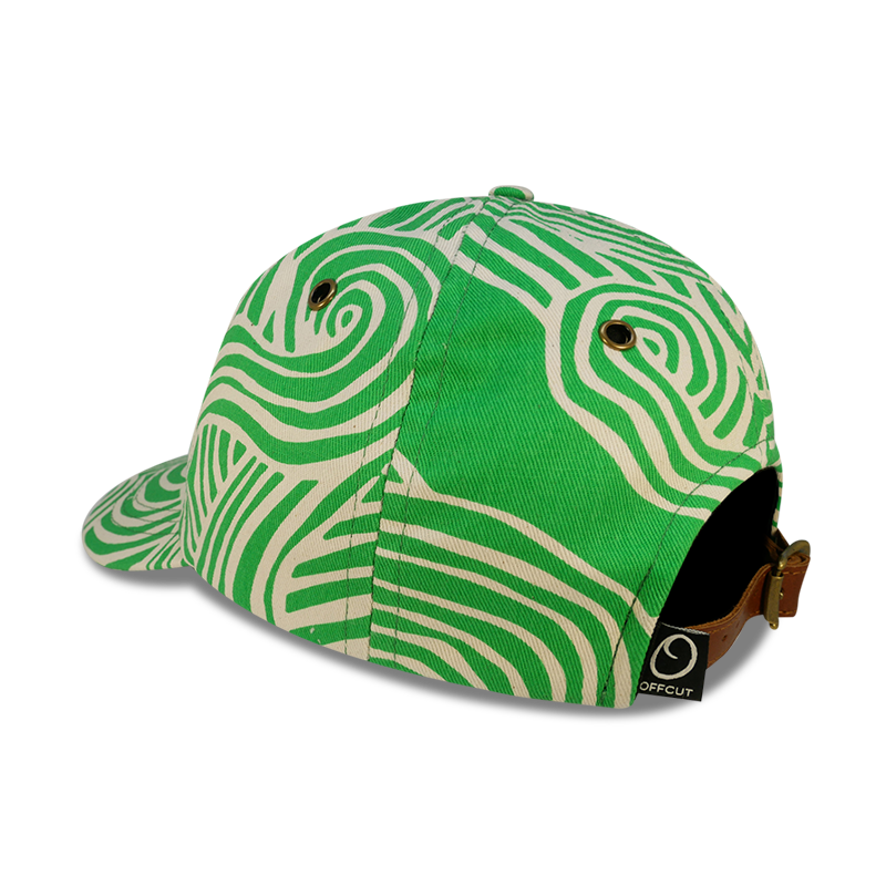 green zen 6 panel dad hat